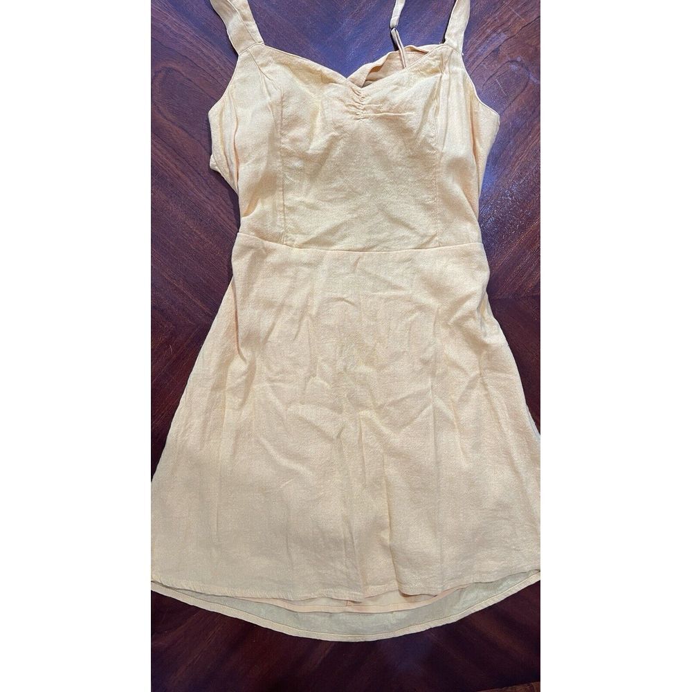 Hollister Sleeveless Tie Back Cami Summer Dress Size Large-‎ Yellow